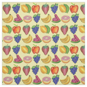 Banana Traube Erdbeere Melon Frucht Stoff