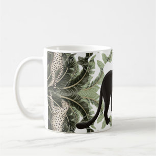 Banana Tree Cheetah Tropical Pattern Kaffeetasse