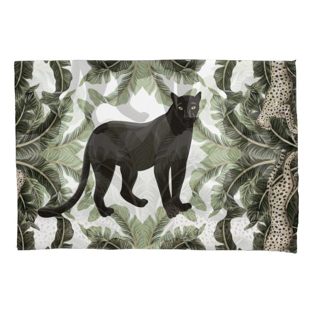 Banana Tree Cheetah Tropical Pattern Kissenbezug (Vorderseite)