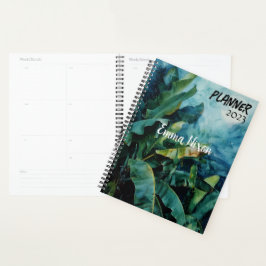 BANANA TREE WATERCOLOR IN DER NACHT PLANER