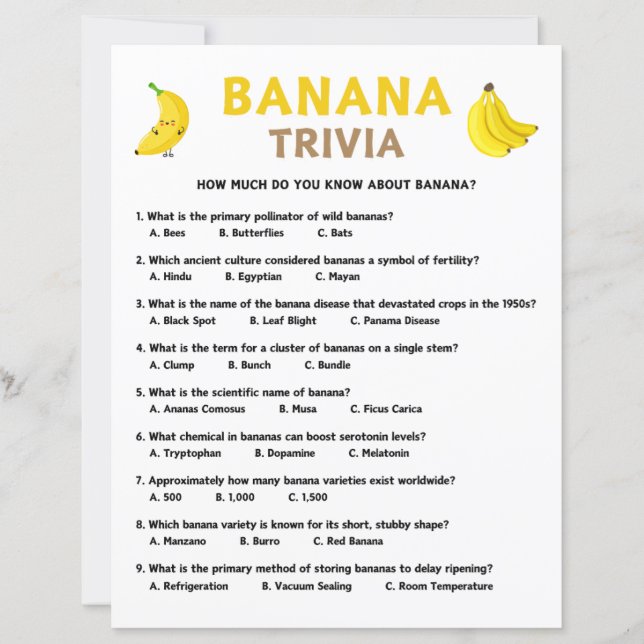 Banana Trivia Game (Vorderseite)