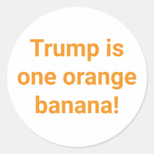 Banana Trump Comic Splash-Art Hankamer Artjunkhaus Runder Aufkleber