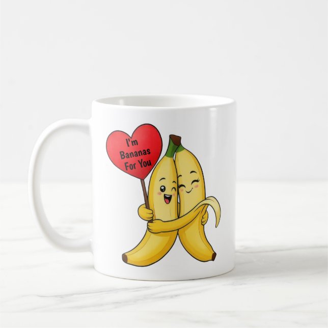 Banana-Valentinstag Kaffeetasse (Links)