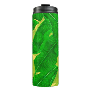 Banana verlasse Aquarellmuster Thermosbecher