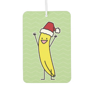 Banana-Weihnachtsmannmütze jubelt Weihnachten Autolufterfrischer