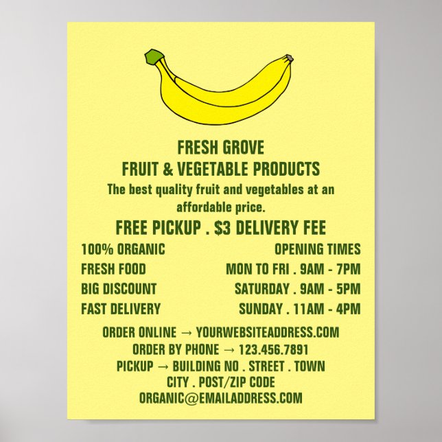 Banana, Werbung für Greengrocerts Poster (Vorne)
