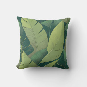 Bananarama Hawaiian Banana-Blätter (reversible) Kissen