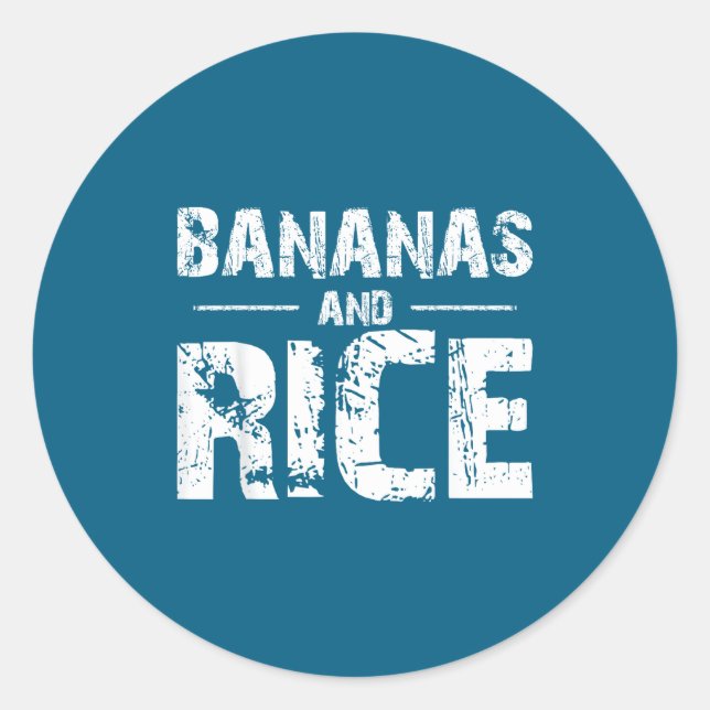 Bananas and rice  runder aufkleber (Vorderseite)