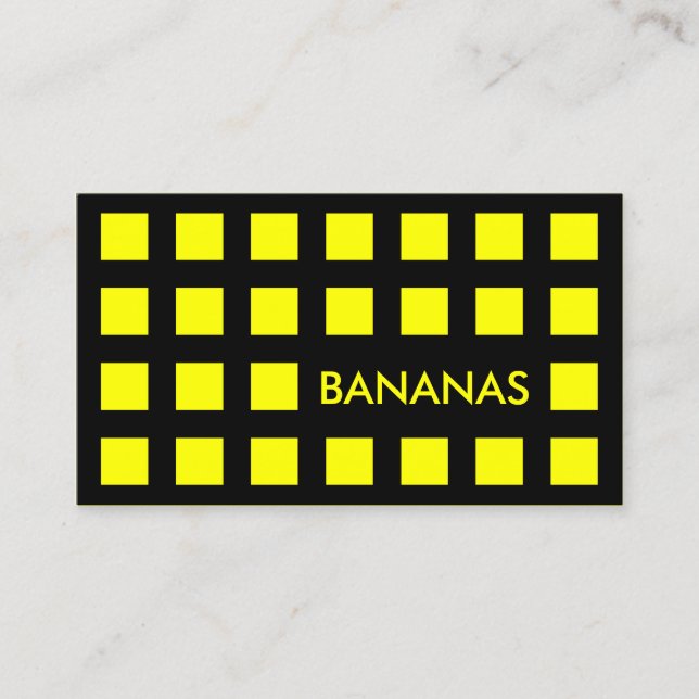 BANANAS (Mod-Quadrate) Visitenkarte (Vorderseite)