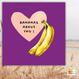 BANANAS ÜBER EUCH lustige Karte für jeden Anlass