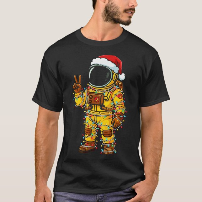 Bananaut Space Explorer - Christmas Astronaut Ligh T-Shirt (Vorderseite)