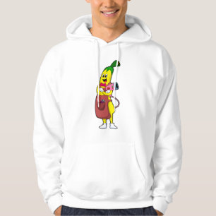Banane als Friseur mit Fön Hoodie