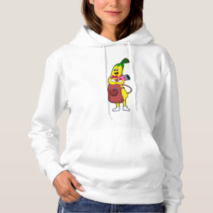 Banane als Friseur mit Fön Hoodie
