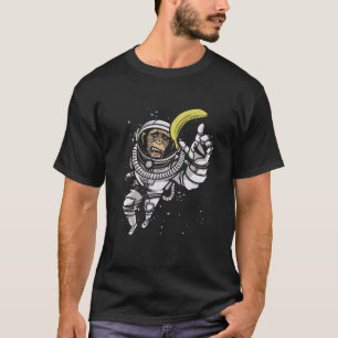 Banane Astronaut Im Weltraum Affe Vegan Essen Bana T-Shirt