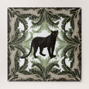 Banane Baum Gepard Tropisches Muster Puzzle