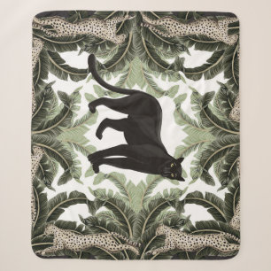 Banane Baum Gepard Tropisches Muster Sherpadecke