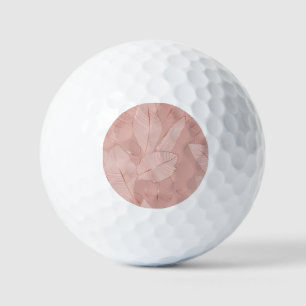 Banane, Blätter aus Palmen: glänzendes Kupfer. Golfball