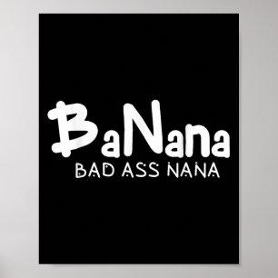 Banane Böse Nana Lustige Oma Mama Familienzitat Poster