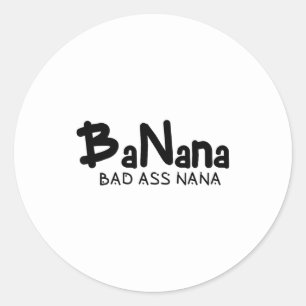 Banane Böse Nana Oma Mama Runder Aufkleber