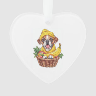 Banane Boxer � Lustiger Früchtehund Ornament