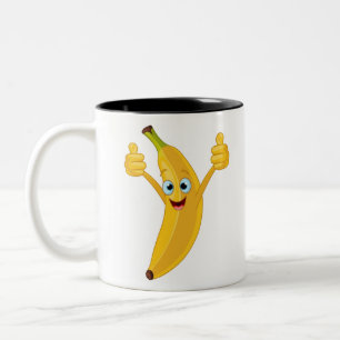 Banane Cartoon-Design Zweifarbige Tasse