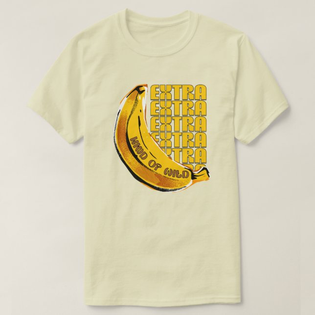 Banane Ein bisschen Wild Lustiger Schwuler Rivalit T-Shirt (Design vorne)