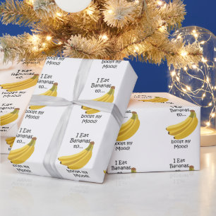 Banane Frucht verbessert meine Laune Lustig Geschenkpapier