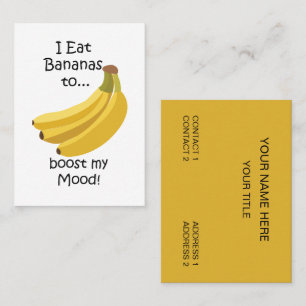 Banane Frucht verbessert meine Laune Lustig Visitenkarte