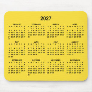 Banane Gelb 2027 Kalender Mousepad