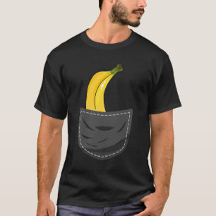 Banane in Pocket Graphic Fruit Vegane Veggie Gesun T-Shirt