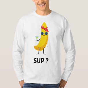 Banane mit Brille Obst Vegetarier Veganer Banane T-Shirt