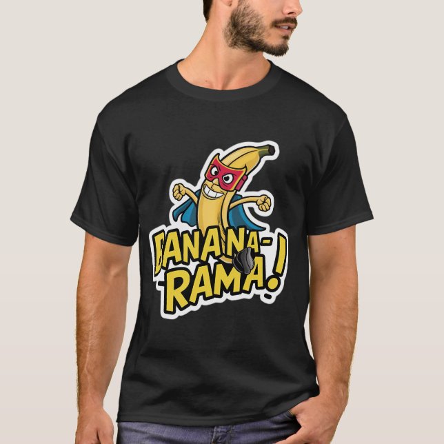 Banane mit einer Supermaske T-Shirt (Vorderseite)