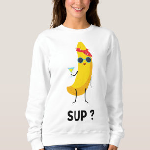 Banane mit Gläsern Obst Vegetarier Veganer Banane Sweatshirt