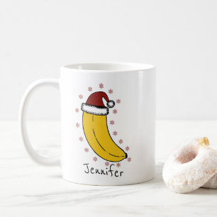 Banane mit Personalisiertem Weihnachtsnamen Kaffeetasse