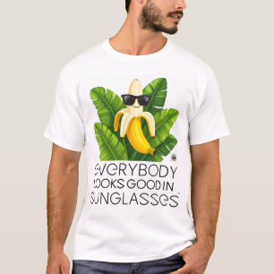 Banane mit Sonnenbrille - Internationaler Obsttag- T-Shirt