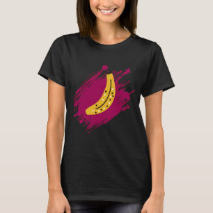 Banane (rosaroter Hintergrund),Muster,Mehrere Bana T-Shirt