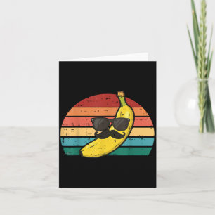 Banane Sonnenbrille Schnurrbart Retro Frucht Gesic Karte