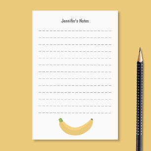 Banane und Linien Post-it Klebezettel
