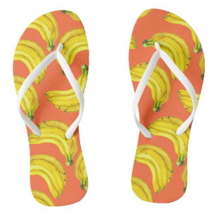 Bananen-Aquarell Flip Flops