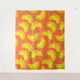 Bananen-Aquarell Wandteppich