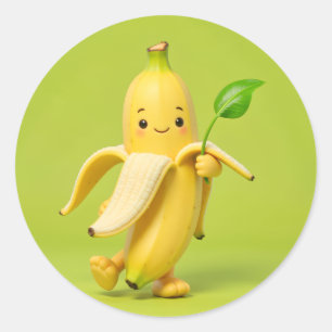 Bananen-Aufkleber Runder Aufkleber