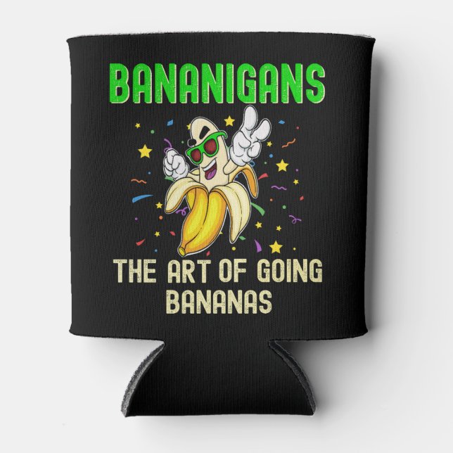 Bananen, Bananen Gelbe Früchte Funny Dosenkühler (Vorderseite)
