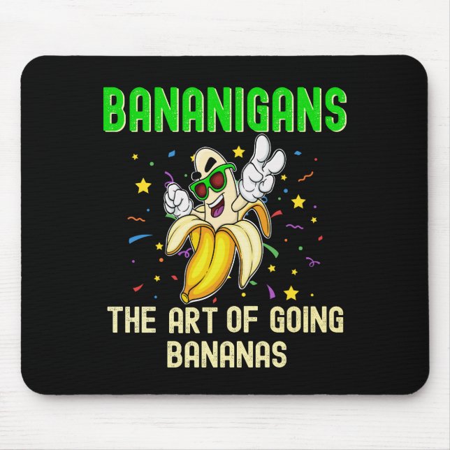 Bananen, Bananen, Sonnenbrille Mousepad (Vorne)