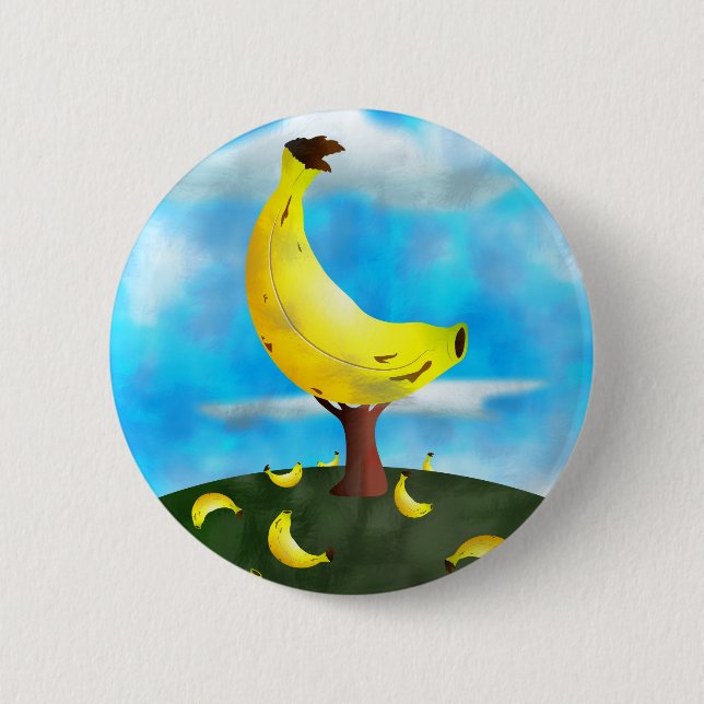 Bananen-Baum Button (Vorderseite)