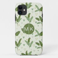 Bananen-Blatt mit Monogramm der Dreieck-|