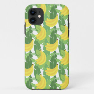 Bananen-Blätter und Frucht-Muster iPhone 11 Hülle