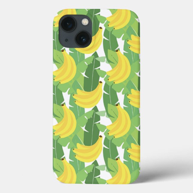 Bananen-Blätter und Fruchtmuster Case-Mate iPhone Hülle (Rückseite)