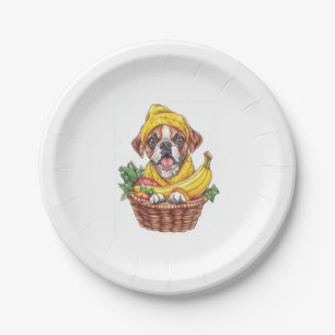 Bananen Boxer � Lustiger Früchtehund Pappteller