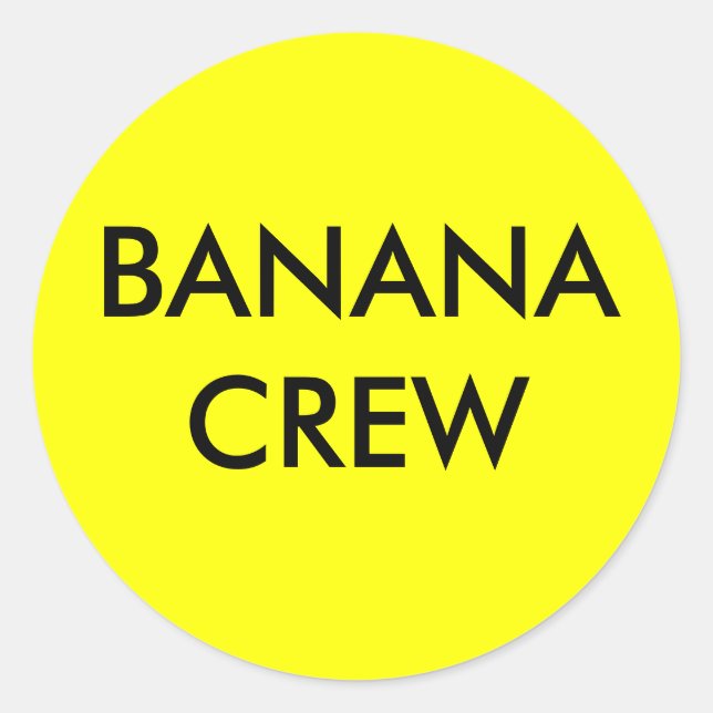 BANANEN-CREW RUNDER AUFKLEBER (Vorderseite)