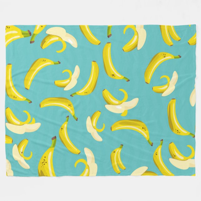 Bananen Fleecedecke (Vorderseite (Horizontal))